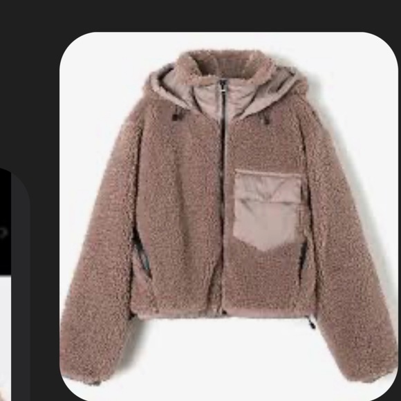 For The Republic women Tan Sherpa Puffer Jacket - Picture 2 of 9